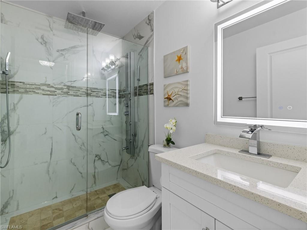 Bathroom, Glass Shower, Interior, Marble Walls