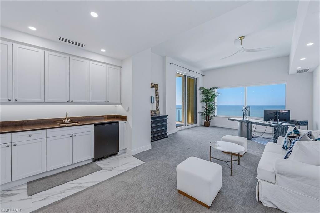 Dining room, Interior, Living room, Marble, Recessed Lighting, Water