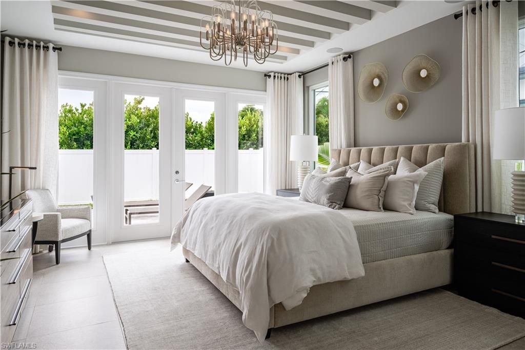 Bedroom, Chandelier, Interior