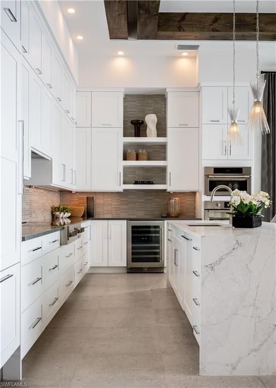 Interior, Kitchen, Pendant Lights, Recessed Lighting, Stainless Steel Appliances