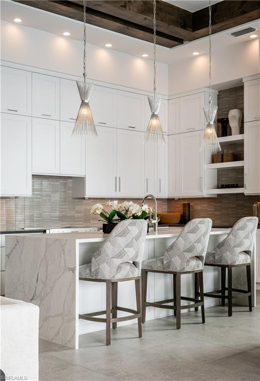 Interior, Kitchen, Pendant Lights, Recessed Lighting, Wooden Beams