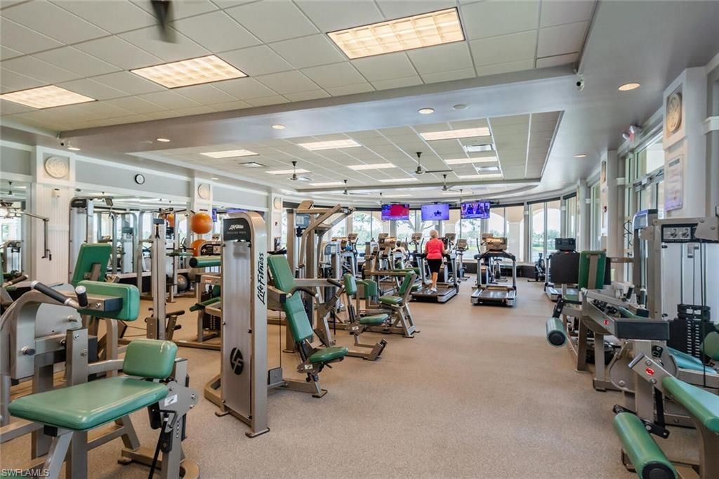 Fitness Equipment, Gym, Interior, Recessed Lighting