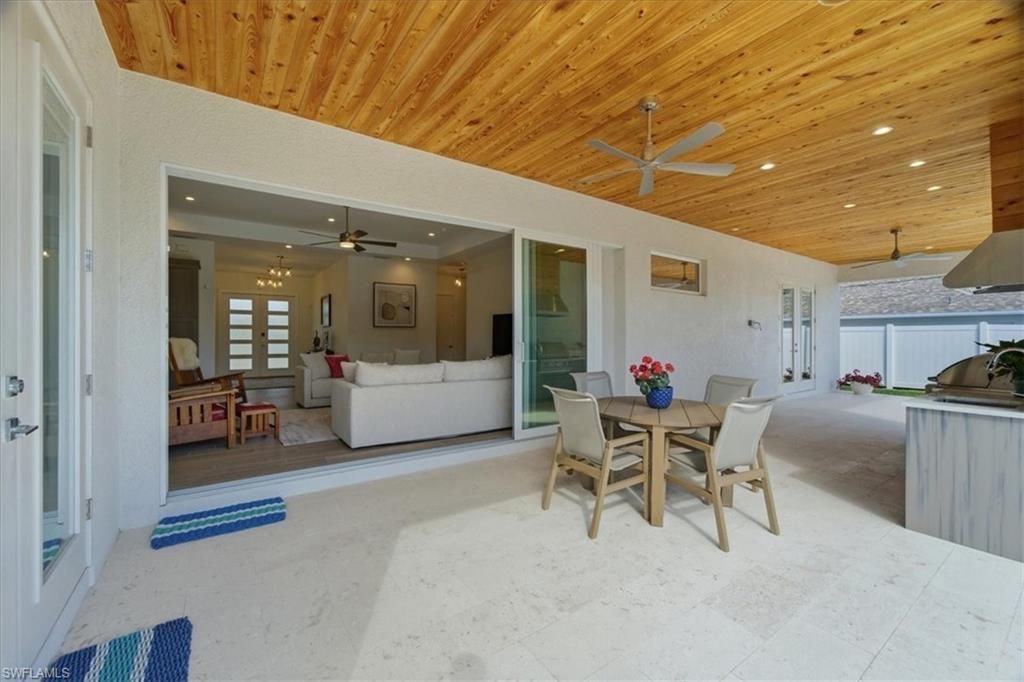 Dining room, Interior, Living room, Recessed Lighting, Wooden Ceilings