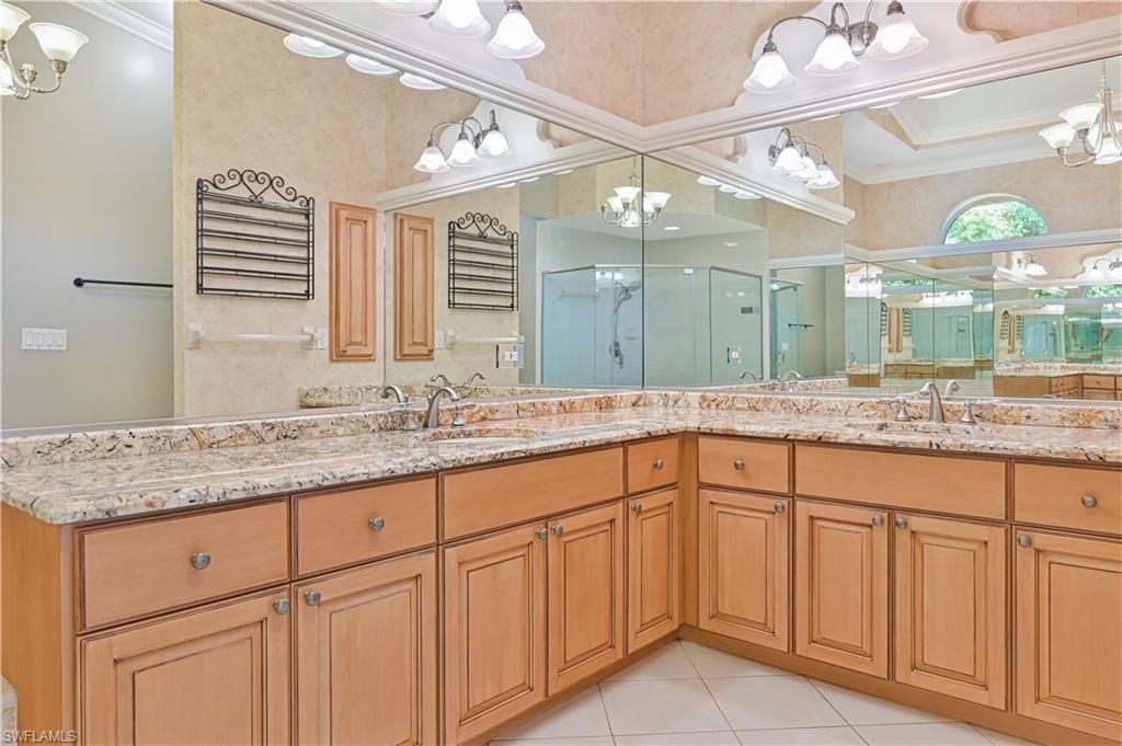 Bathroom, Dual Sink Vanities, Glass Shower, Interior