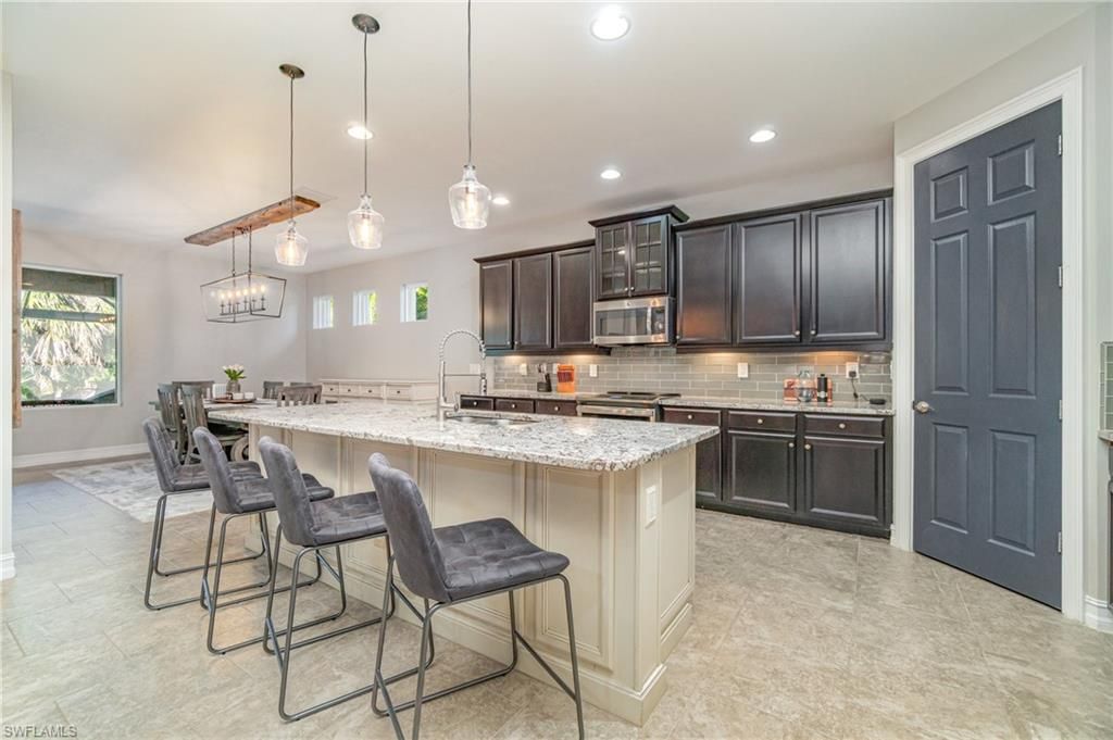 Interior, Kitchen, Pendant Lights, Recessed Lighting, Stainless Steel Appliances