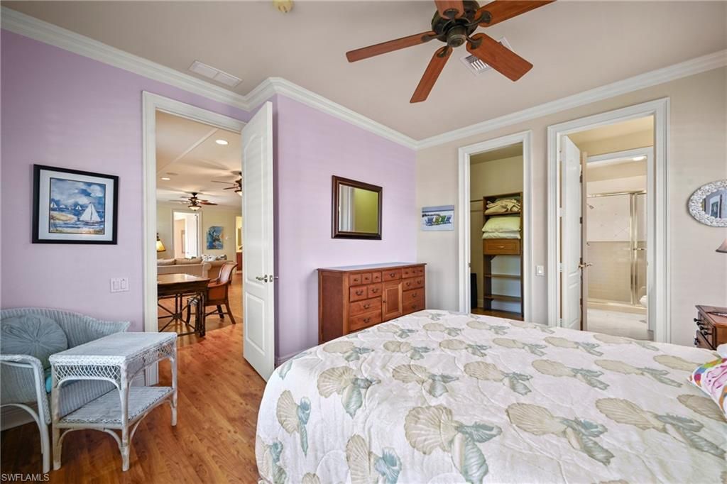 Bedroom, Dining room, Interior, Recessed Lighting, Wood Texture Flooring