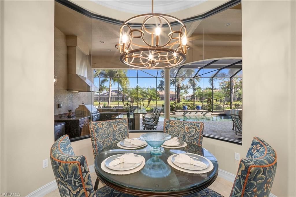 Chandelier, Dining room, Interior, Sun Room