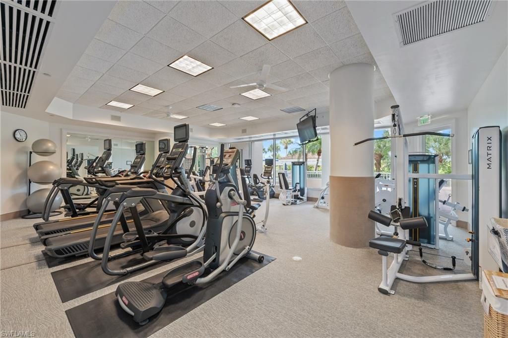 Fitness Equipment, Gym, Interior, Recessed Lighting
