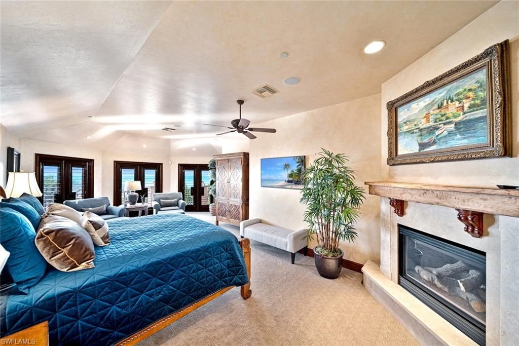 Bedroom, Fireplace, Interior, Recessed Lighting