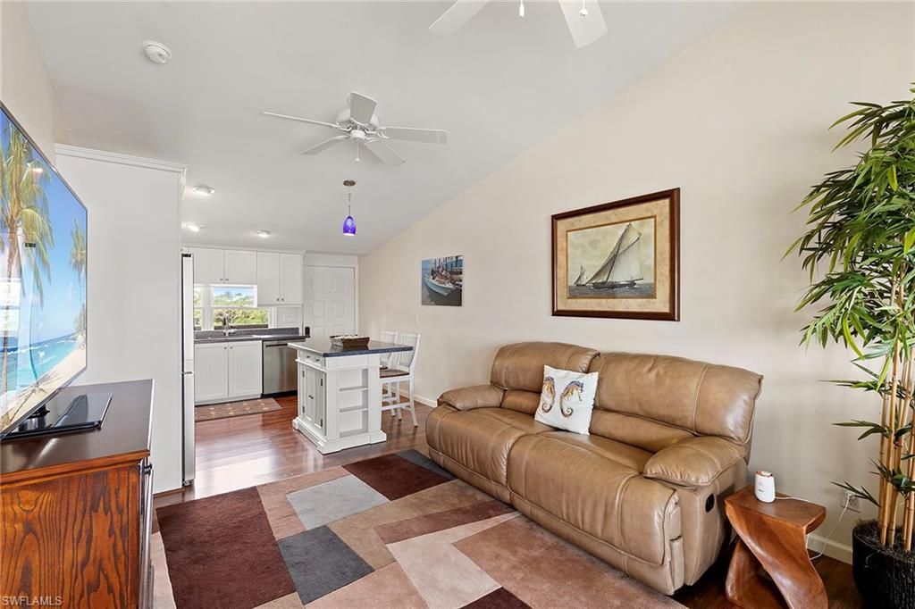 Interior, Kitchen, Living room, Recessed Lighting, Wood Texture Flooring