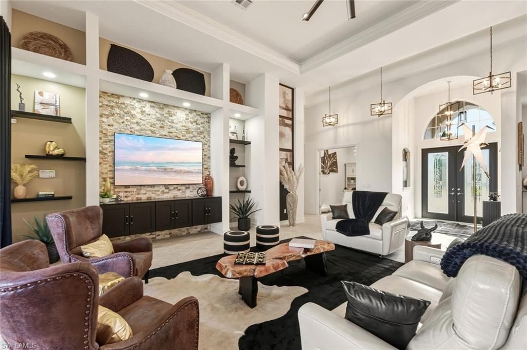 Interior, Living room, Pendant Lights, Recessed Lighting