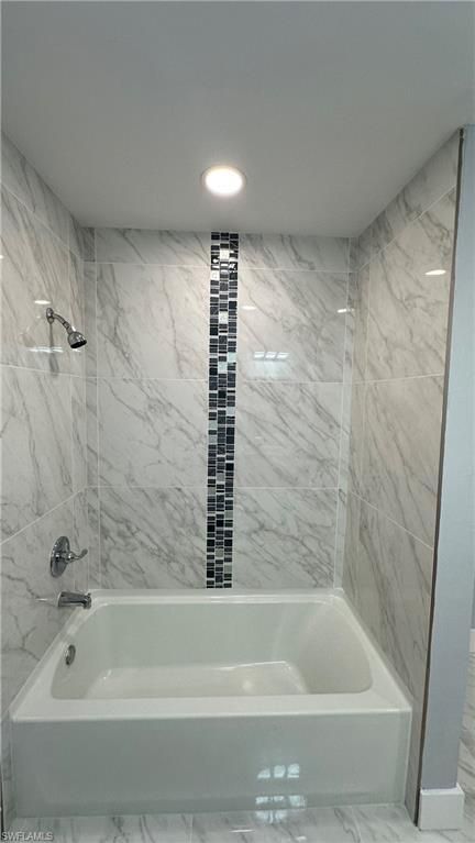 Bathroom, Interior, Marble, Marble Walls, Recessed Lighting