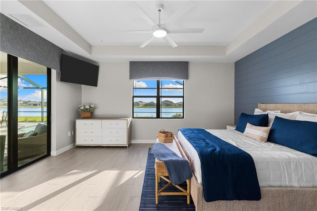 Bedroom, Interior, Water, Wood Texture Flooring