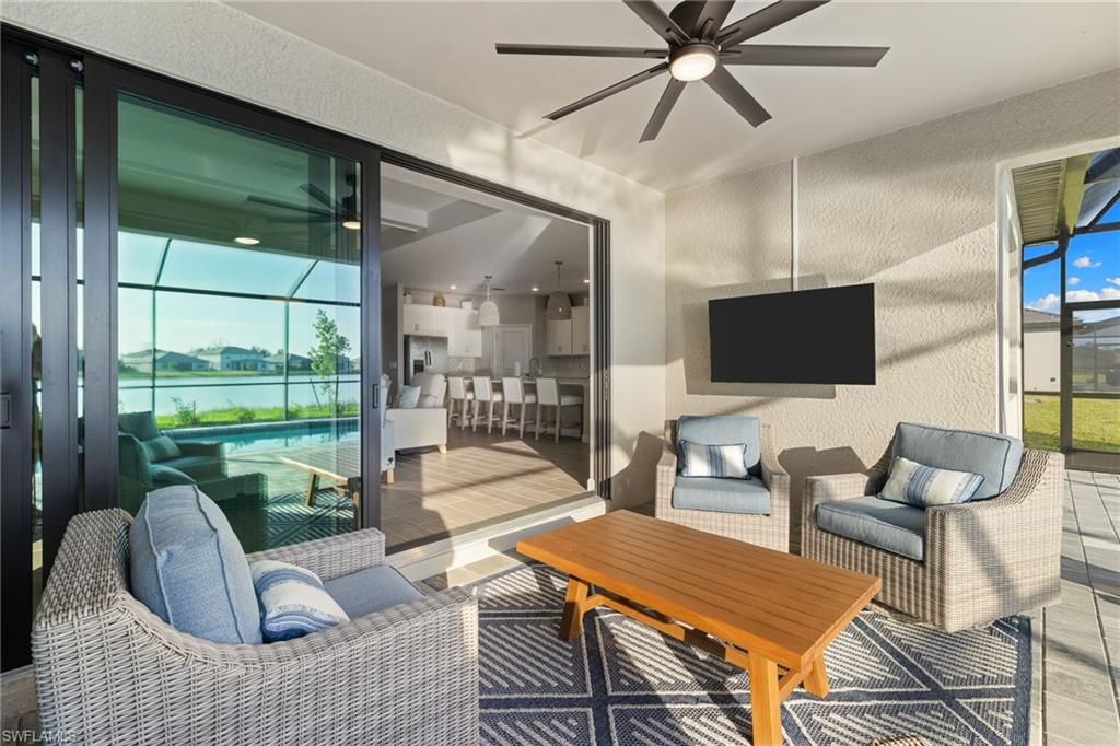 Dining room, Interior, Kitchen, Living room, Pendant Lights, Sun Room, Water