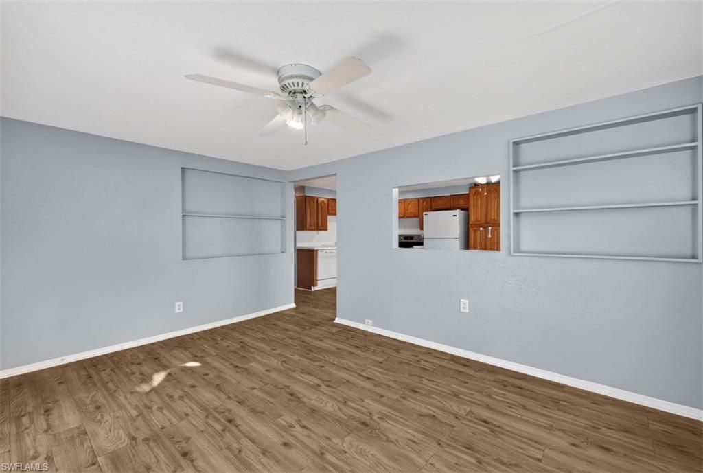 Empty room, Interior, Kitchen, Wood Texture Flooring