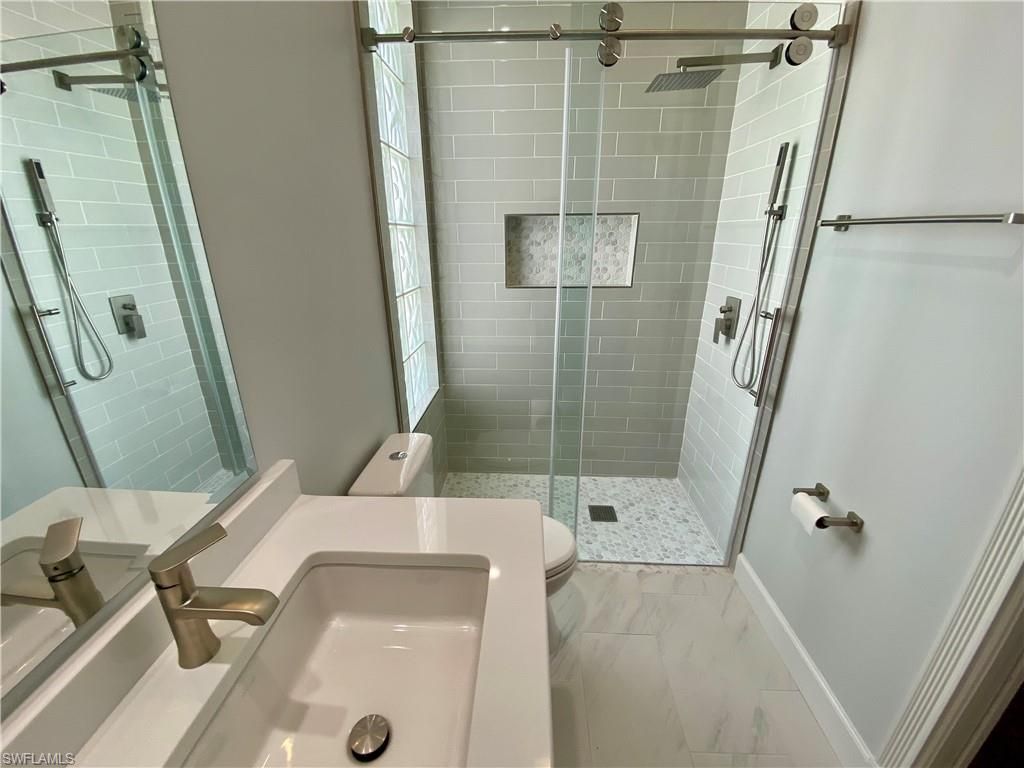 Bathroom, Glass Shower, Interior, Marble