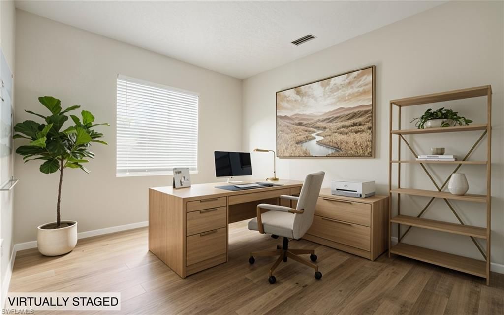Home Office, Interior, Wood Texture Flooring