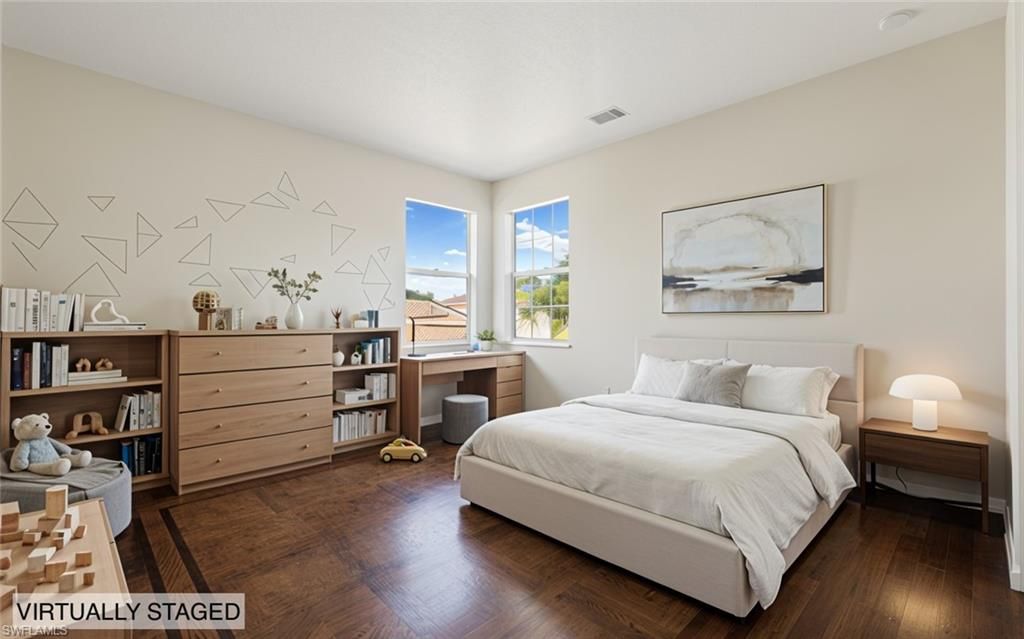 Bedroom, Interior, Wood Texture Flooring