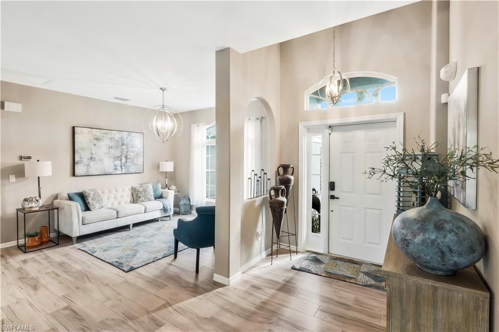 Interior, Living room, Pendant Lights, Wood Texture Flooring
