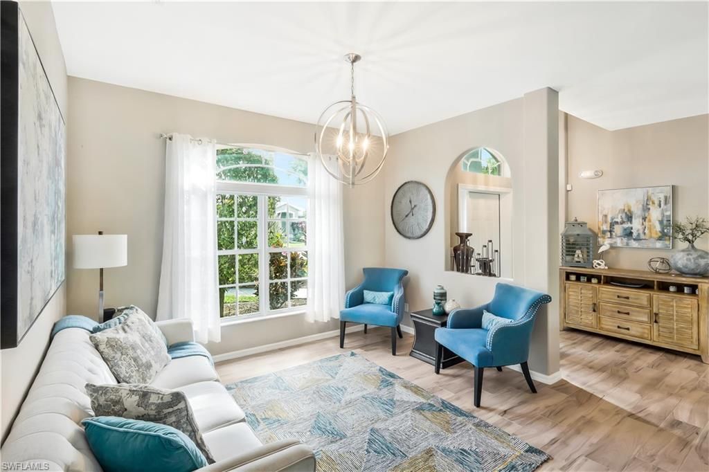 Interior, Living room, Pendant Lights, Wood Texture Flooring