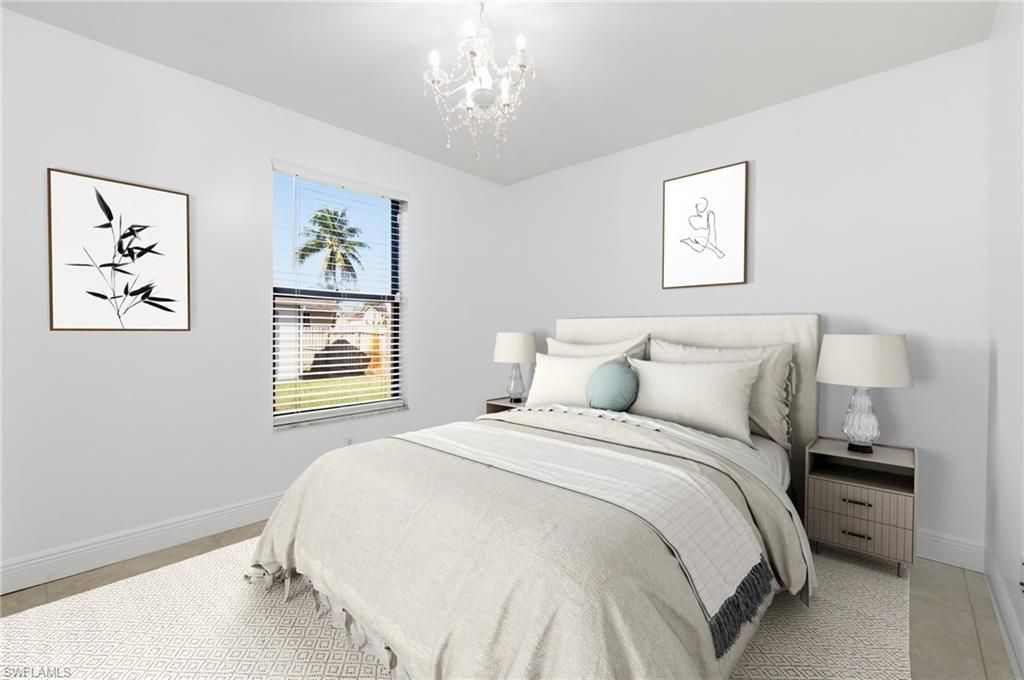 Bedroom, Chandelier, Interior