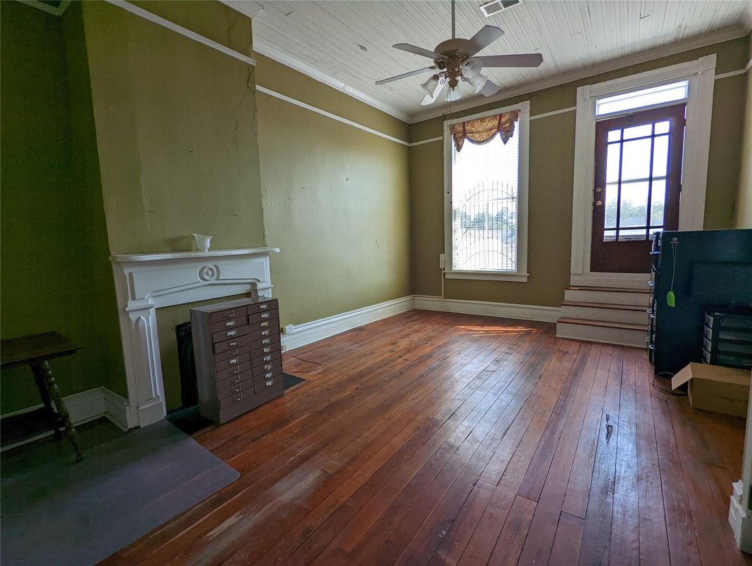 Empty room, Fireplace, Interior, Wood Texture Flooring