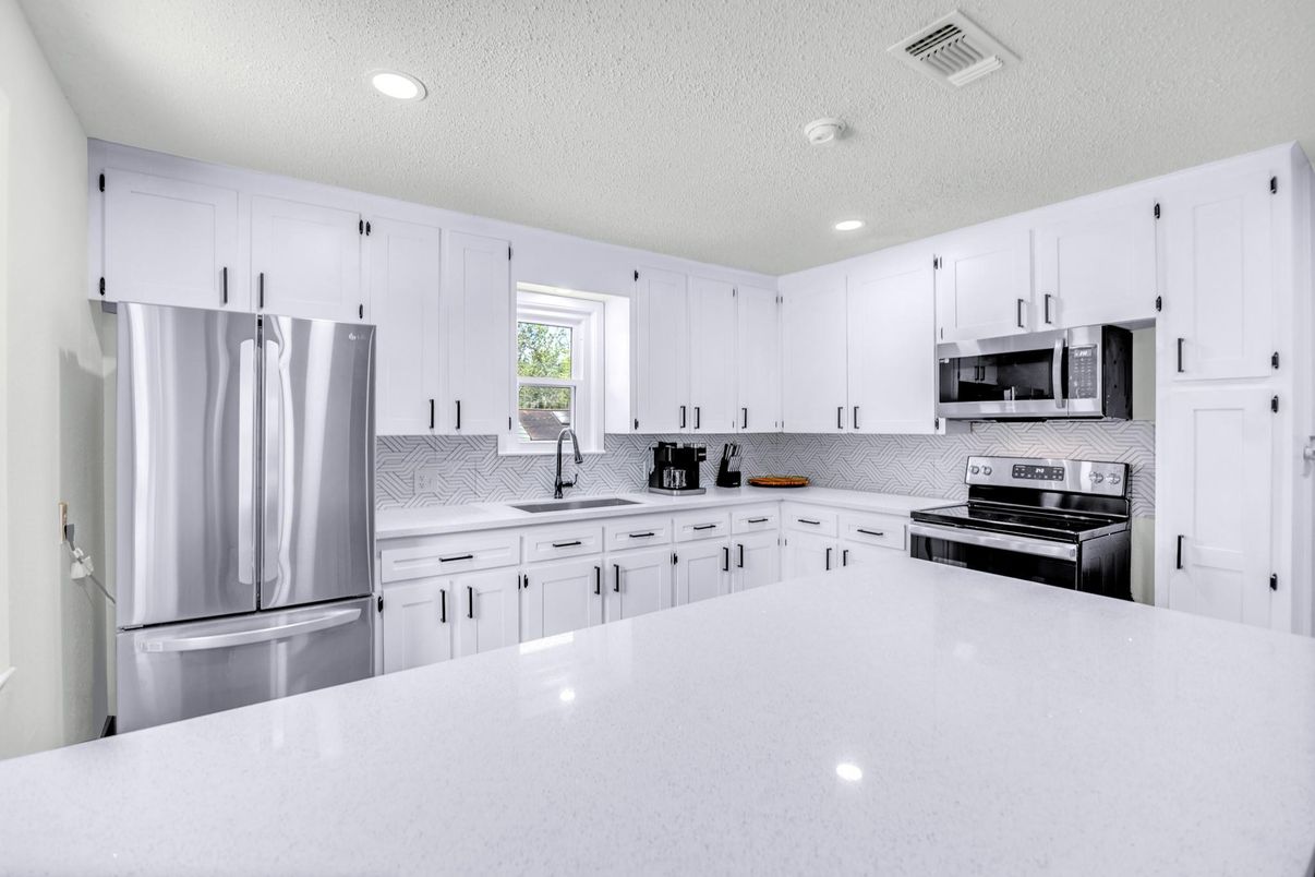 Interior, Kitchen, Recessed Lighting, Stainless Steel Appliances