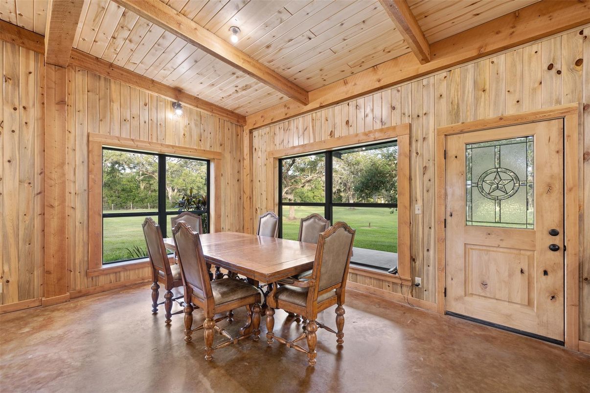 Dining room, Interior, Wooden Beams, Wooden Ceilings, Wooden Walls