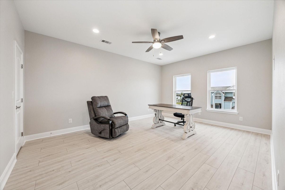 Game Room, Interior, Recessed Lighting, Wood Texture Flooring