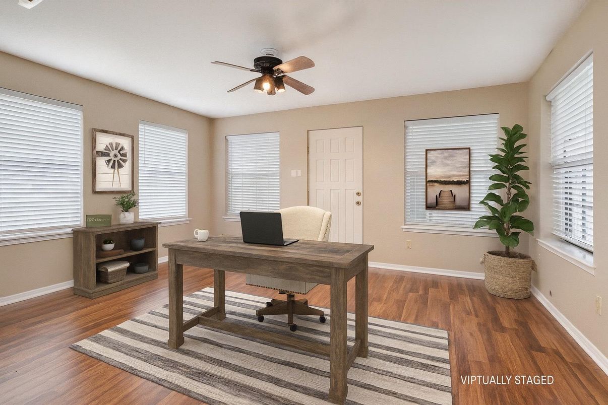 Home Office, Interior, Wood Texture Flooring
