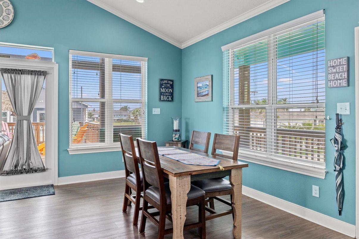 Dining room, Interior, Wood Texture Flooring