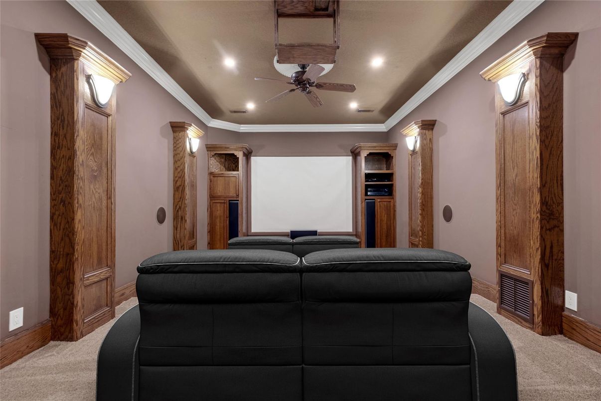 Home Theatre Room, Interior, Projection Screen, Recessed Lighting, Theatre Room