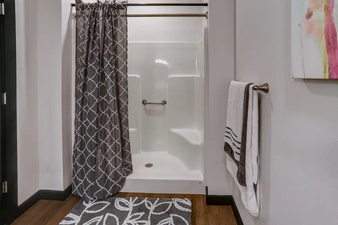 Bathroom, Interior, Wood Texture Flooring