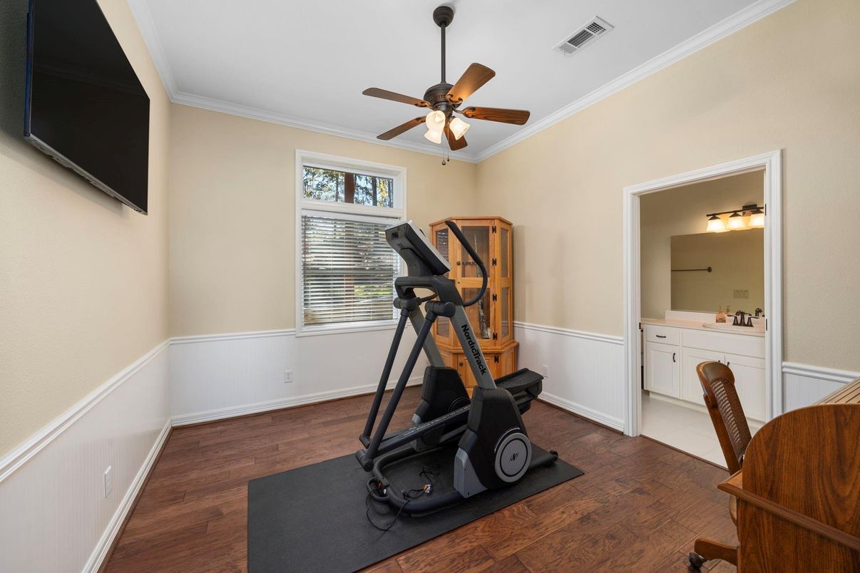 Fitness Equipment, Interior, Wood Texture Flooring