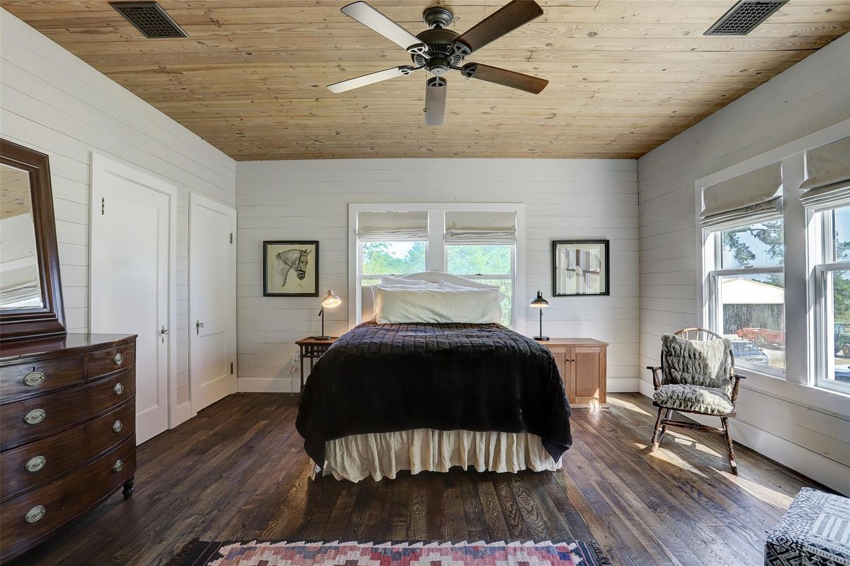 Bedroom, Interior, Wooden Ceilings, Wood Texture Flooring
