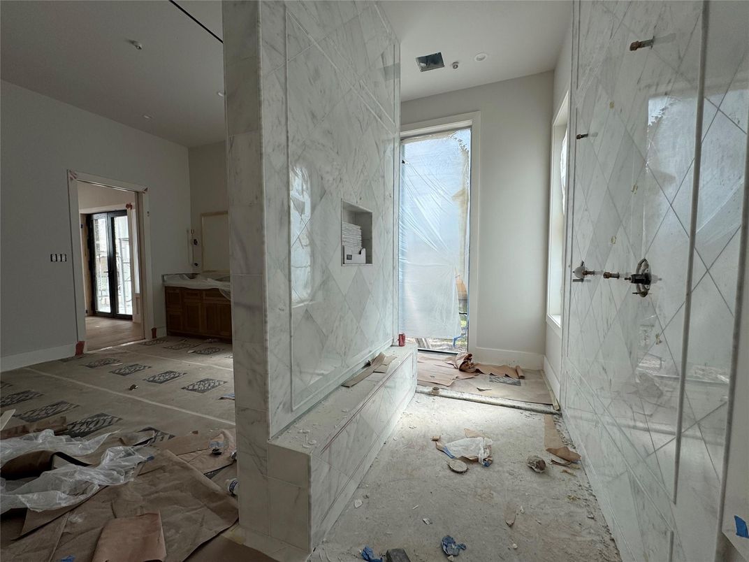 Bathroom, Interior, Marble Walls