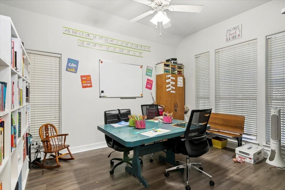 Home Office, Interior, Wood Texture Flooring