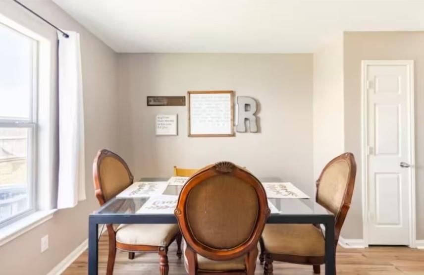 Dining room, Interior, Wood Texture Flooring