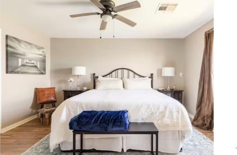 Bedroom, Interior, Wood Texture Flooring
