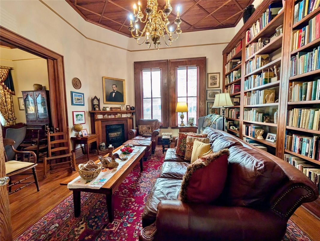 Chandelier, Fireplace, Interior, Living room, Wood Texture Flooring