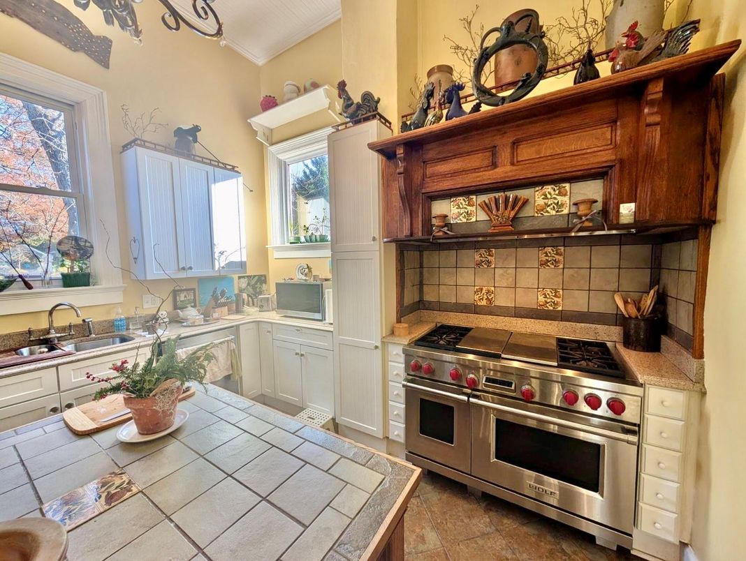 Interior, Kitchen, Stainless Steel Appliances, Tile Countertops