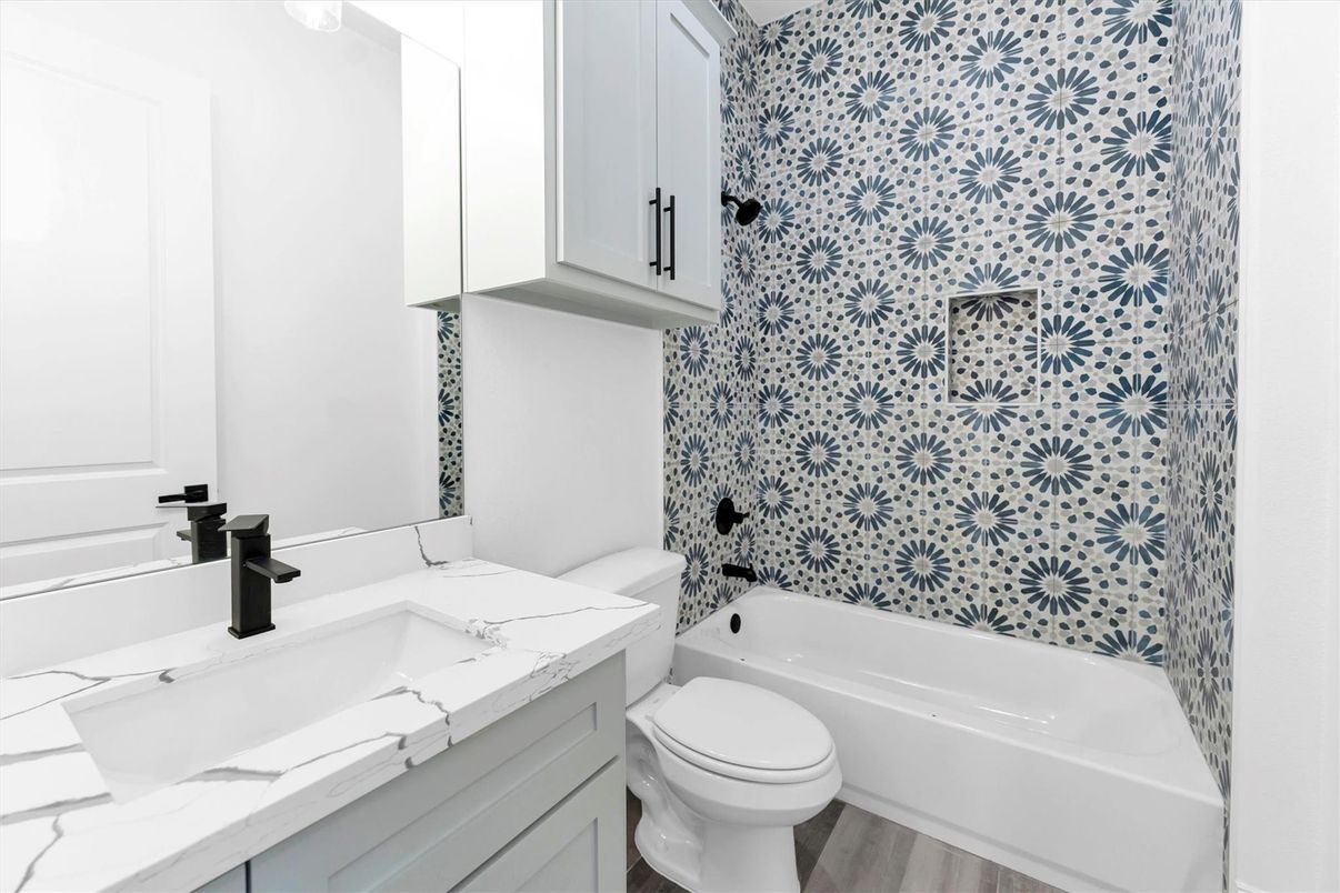 Bathroom, Interior, Wood Texture Flooring