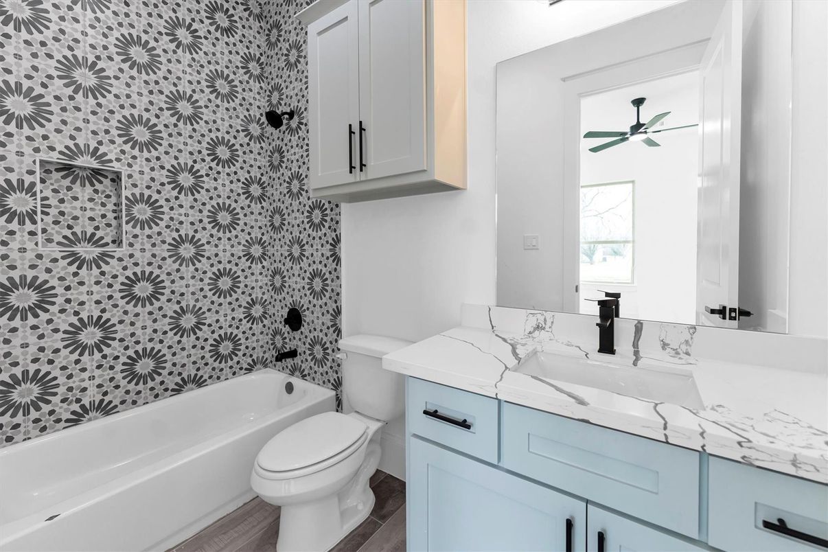 Bathroom, Interior, Wood Texture Flooring