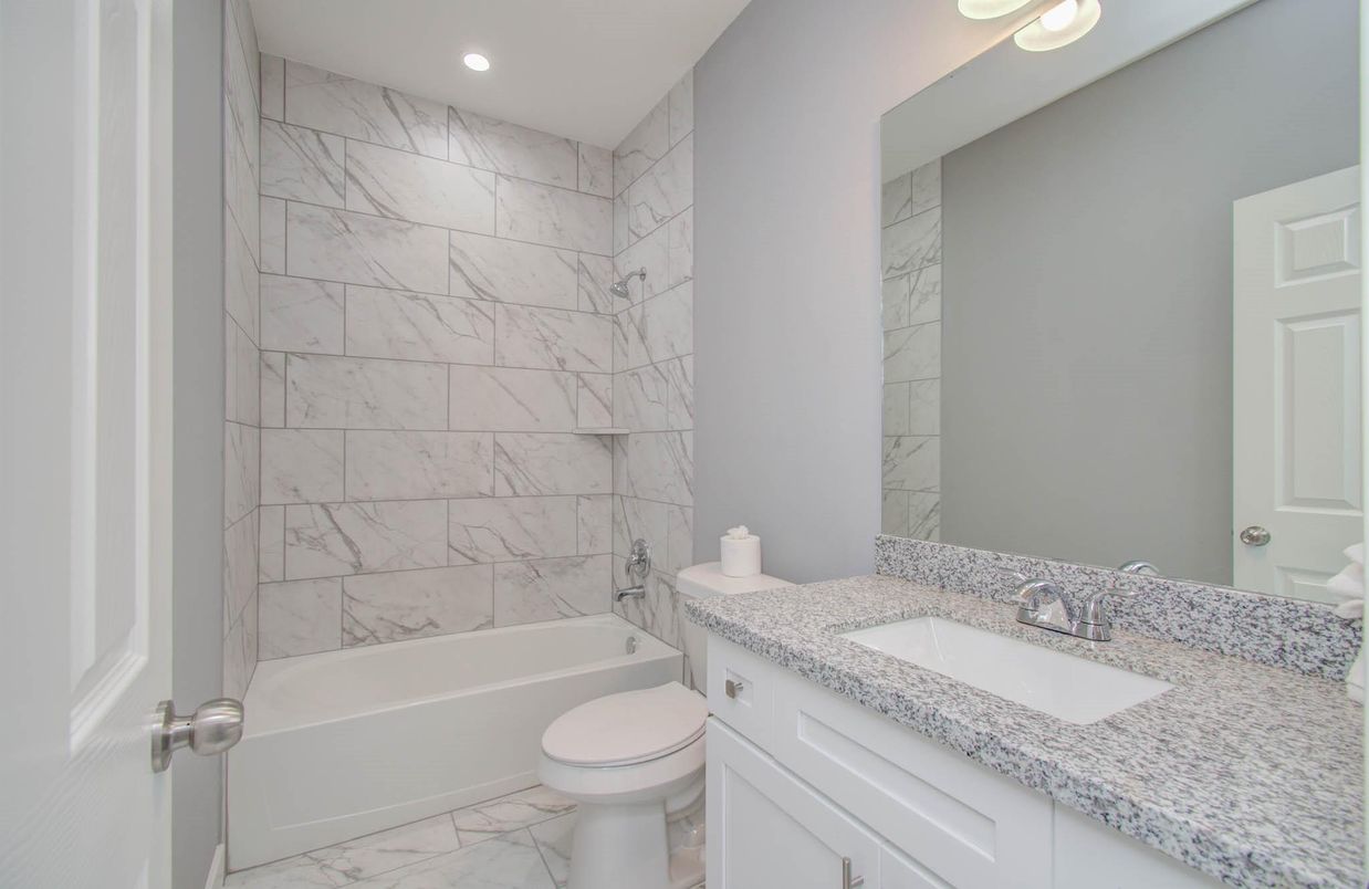 Bathroom, Interior, Marble, Marble Walls, Recessed Lighting