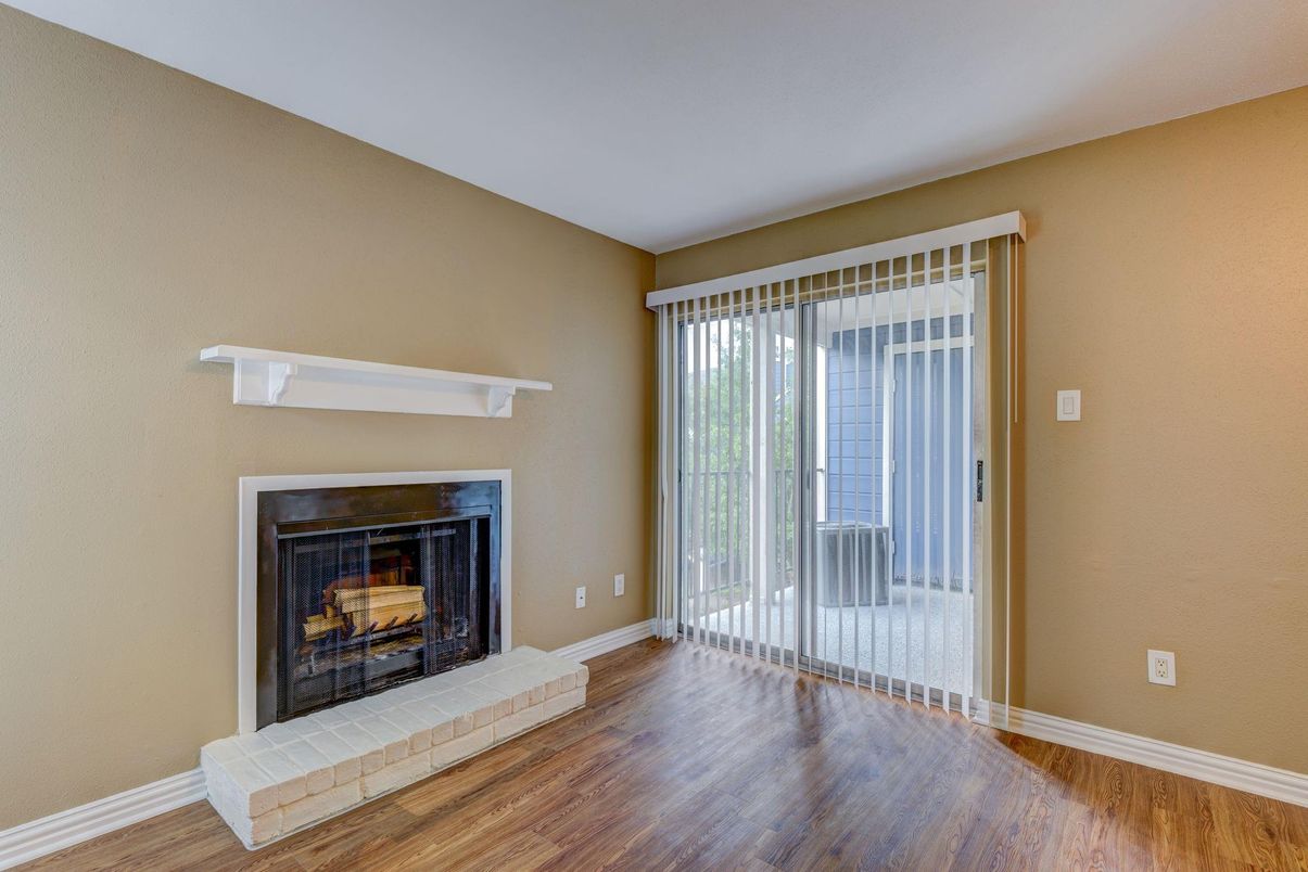 Empty room, Fireplace, Interior, Wood Texture Flooring