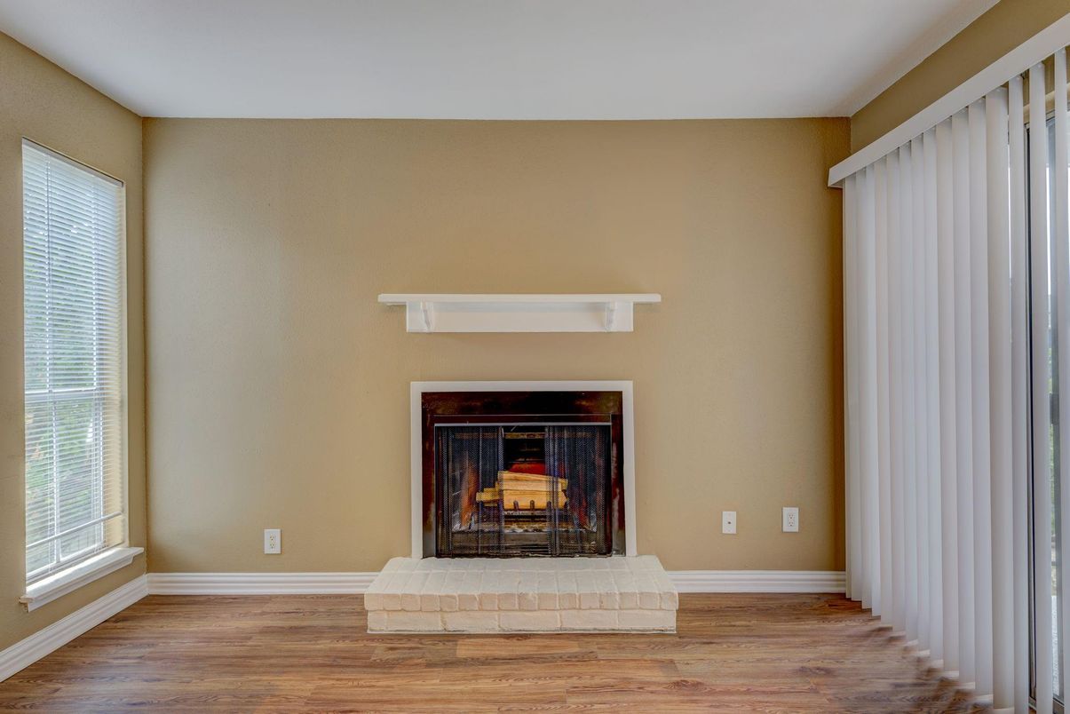Empty room, Fireplace, Interior, Wood Texture Flooring