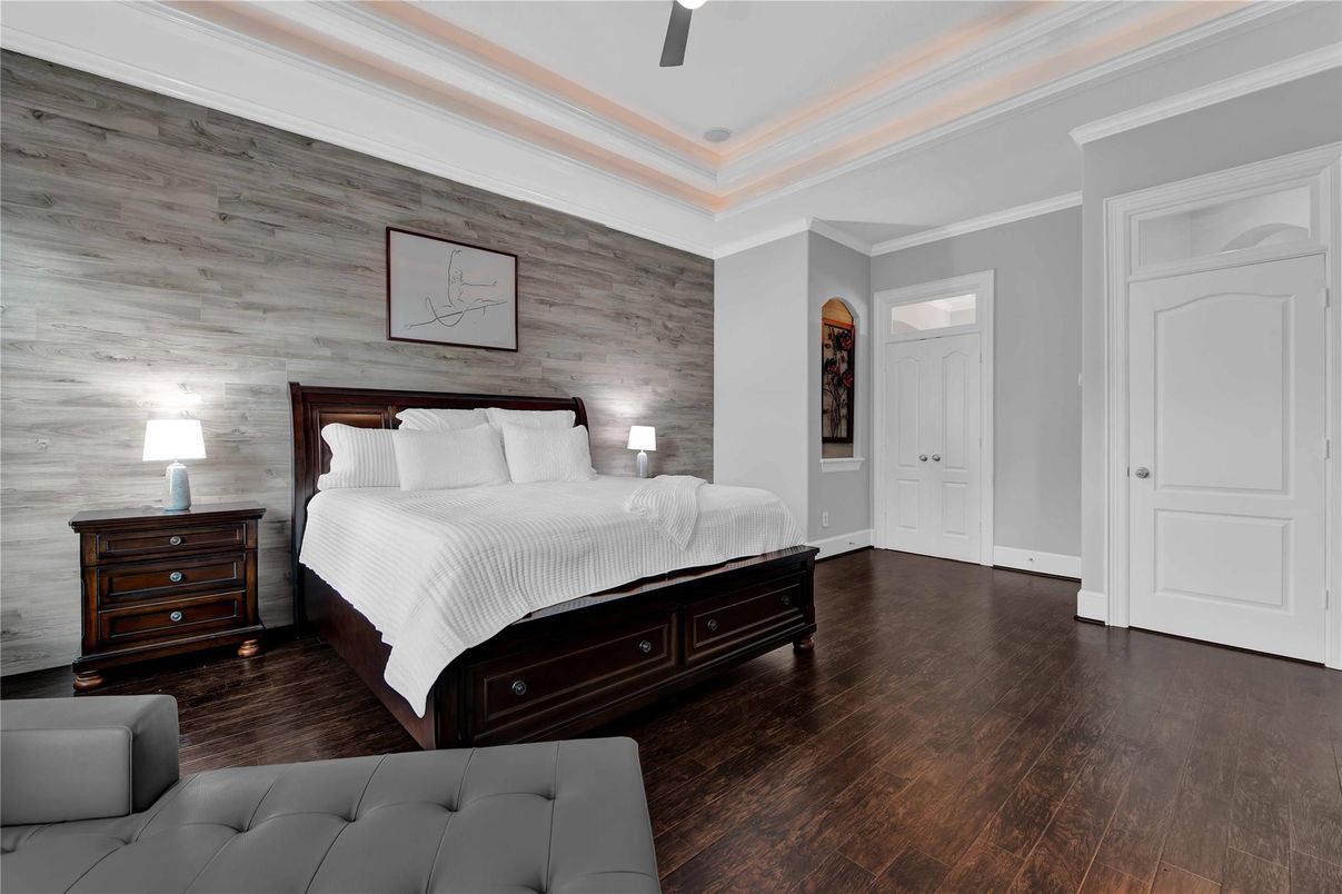 Bedroom, Interior, Wood Texture Flooring