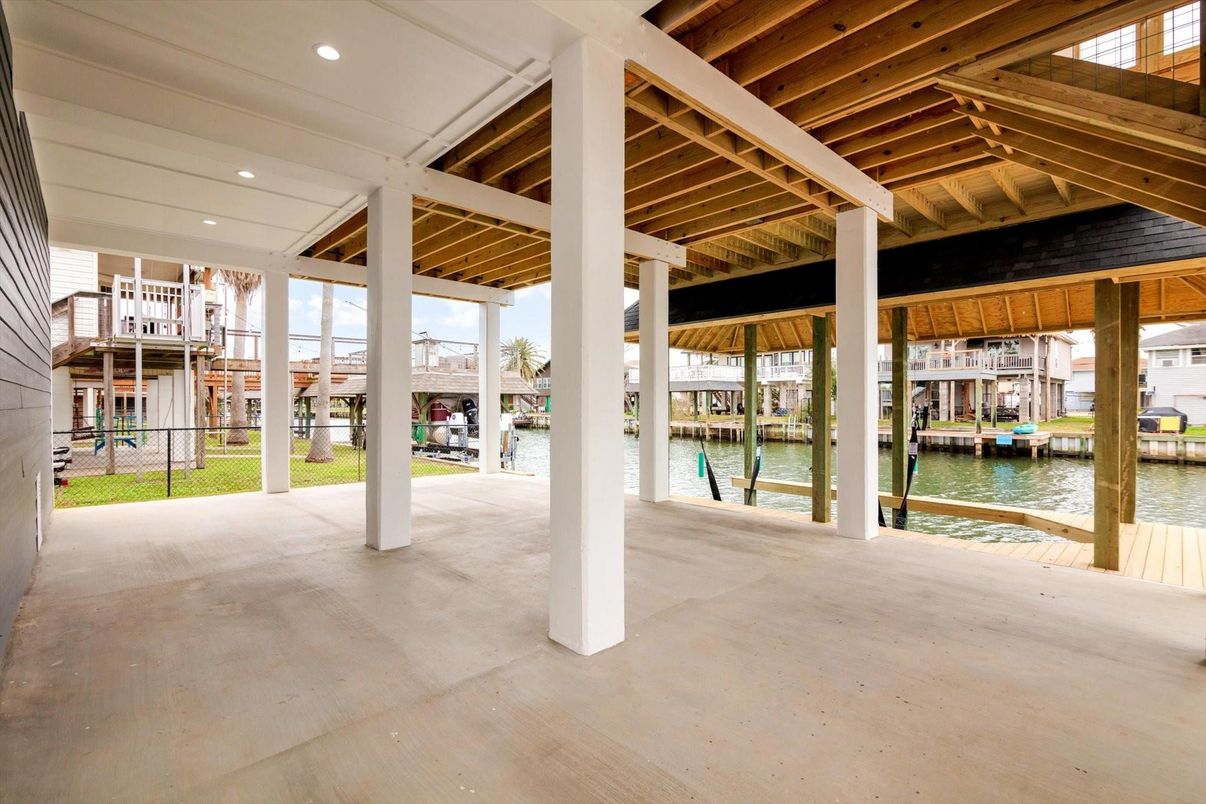 Exterior, Water, Wooden Beams