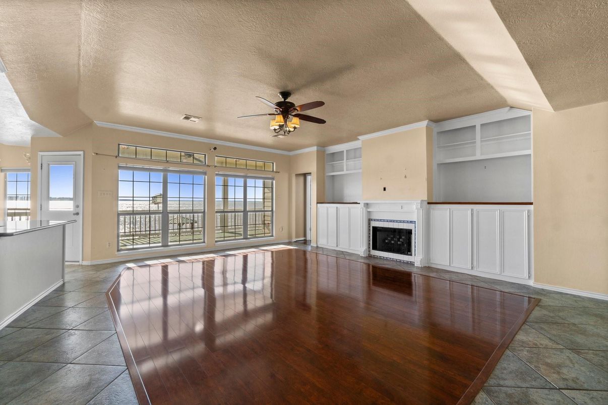 Empty room, Fireplace, Interior, Wood Texture Flooring