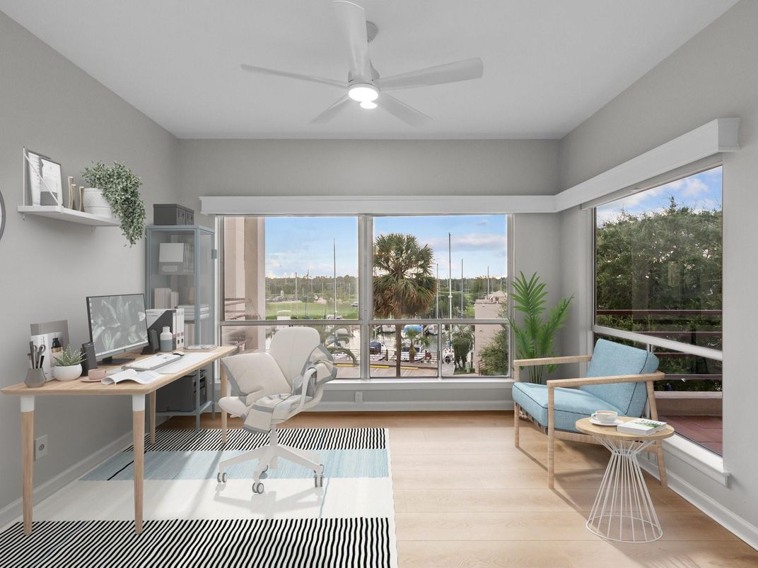 Home Office, Interior, Wood Texture Flooring